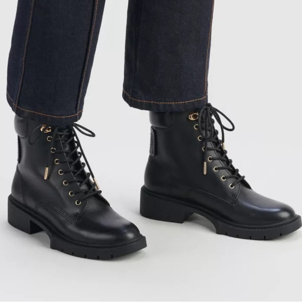 Coach Lorimer Lace Up Combat Boots Booties Sold Out On Revolve Women’s 7B Flaw